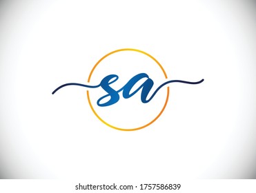 Initial Monogram Letter S A Logo Design Vectorvorlage. S Ein Logo-Design für Buchstaben