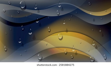 Elegant sad rainy wallpaper. An excellent background for advertising, posters, postcards, business cards, corporate attributes and your other projects. Vector.
