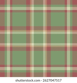 Elegant sage green, brown, and red plaid pattern.  Perfect for textile design, autumnal themes, rustic backgrounds, or cozy seasonal projects.