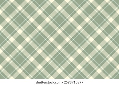 Elegant sage green and cream diagonal plaid pattern.  Perfect for textile design, website backgrounds, or crafting projects.  This timeless pattern evokes feelings of serenity and sophistication.