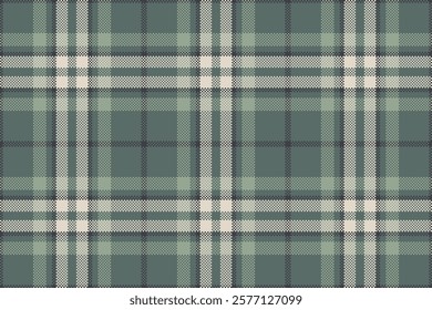 Elegant sage green and cream plaid pattern. Perfect for textile design, apparel, or website backgrounds.  Subtle texture adds visual interest. Ideal for fallwinter themes.