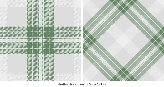 Elegant sage green and grey plaid patterns, perfect for textile design, apparel, or website backgrounds.
