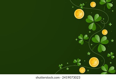 Elegant Saint Patrick's Day Background, for banner, flyer, poster, sales, etc. vector illustration