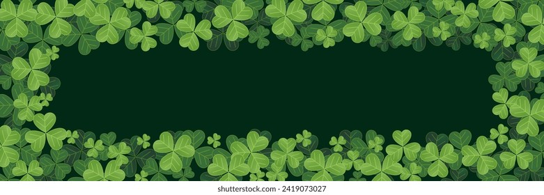 Elegant Saint Patrick's Day Background with clover leaves, for banner, flyer, poster, sales, etc. vector illustration