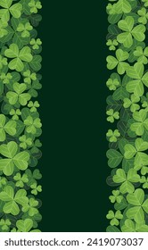 Elegant Saint Patrick's Day Background with clover leaves, for banner, flyer, poster, sales, etc. vector illustration