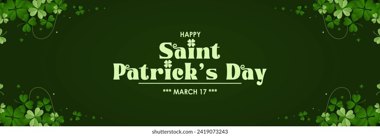 Elegant Saint Patrick's Day Background, for banner, flyer, poster, sales, etc. vector illustration