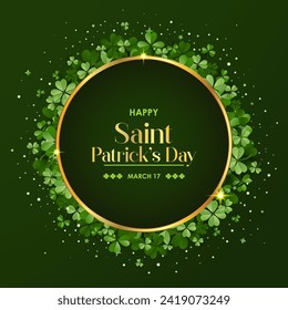Elegant Saint Patrick's Day Background, for banner, flyer, poster, sales, etc. vector illustration