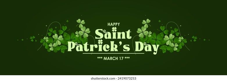 Elegant Saint Patrick's Day Background, for banner, flyer, poster, sales, etc. vector illustration