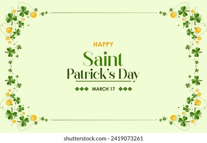 Elegant Saint Patrick's Day Background, for banner, flyer, poster, sales, etc. vector illustration