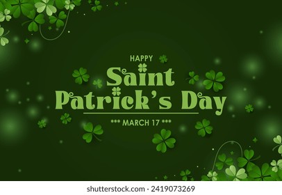 Elegant Saint Patrick's Day Background, for banner, flyer, poster, sales, etc. vector illustration