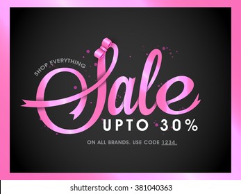 Elegante Vendedor, Banner o Afiche con 30% de descuento en todas las marcas.