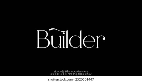 Elegant sans serif alphabet letters font and number. Typography Luxury classic lettering serif fonts decorative vintage retro logo concept.