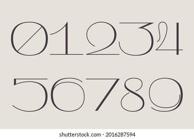 An elegant sans serif numbers set in Scandinavian design style. Simple line letters will add a touch of style to your projects.