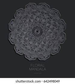 Elegant Save The Date card design. Vintage floral invitation card template. Luxury swirl mandala greeting