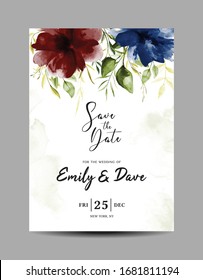 Elegant Save the Date Wedding Invite Template - Vector