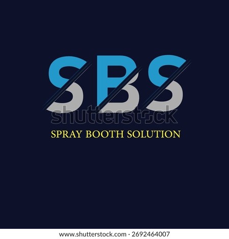 Elegant SBS Spray Booth Solution Logo Vector Design

