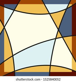 Elegant scarf pattern with colorful background