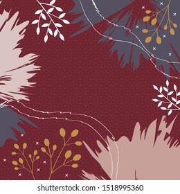 elegant scarf pattern on maroon background with ornament design