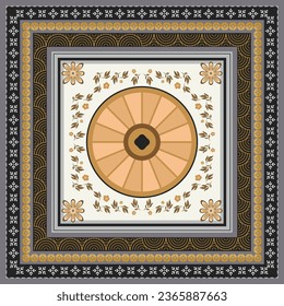 Elegant scarf pattern. Silk scarf design