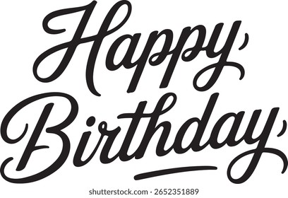 Elegante script celebra uma ocasião especial com festivo lettering feliz celebração de aniversário