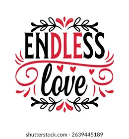 Elegant Script 'Endless Love' with Ornamental Frame