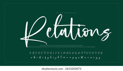 Elegant Script Font Alphabet Typography 
