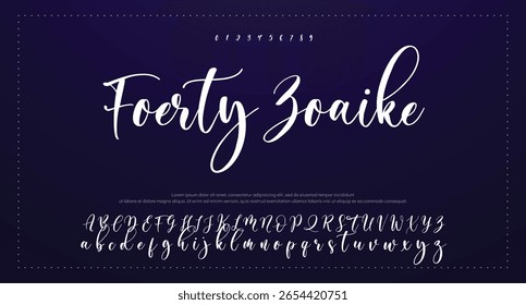 Elegant Script Font Alphabet Typography 