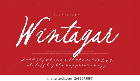 Elegant Script Font Alphabet Typography. Signature Font Calligraphy Logotype Script Brush Font Type Font lettering handwritten  