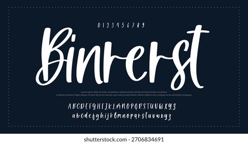 
Elegant Script Font Alphabet Typography. Signature Font Calligraphy Logotype Script Brush Font Type Font lettering handwritten  