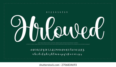 
Tipografía elegante del alfabeto de la fuente del script. Signature Font Calligraphy Logotype Script Brush Tipo de fuente Letras de fuentes escritas a mano  