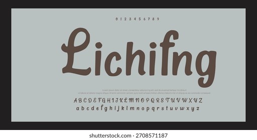 Tipografía elegante del alfabeto de la fuente del script. Signature Font Calligraphy Logotype Script Brush Tipo de fuente Letras de fuentes escritas a mano  