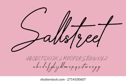 Elegant Script Font Alphabet Typography. Signature Font Calligraphy Logotype Script Brush Font Type Font lettering handwritten  