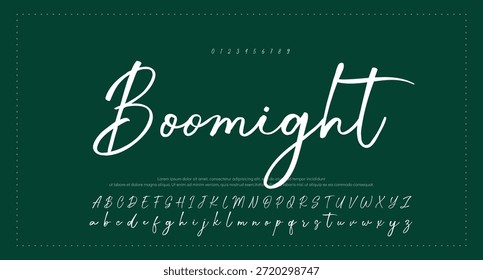 Tipografía elegante del alfabeto de la fuente del script 
