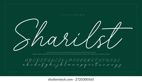 Elegant Script Font Alphabet Typography. Signature Font Calligraphy Logotype Script Brush Font Type Font lettering handwritten  
