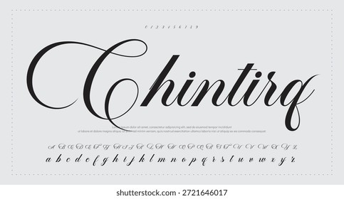 Elegant Script Font Alphabet Typography 