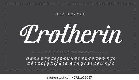 Tipografía elegante del alfabeto de la fuente del script 