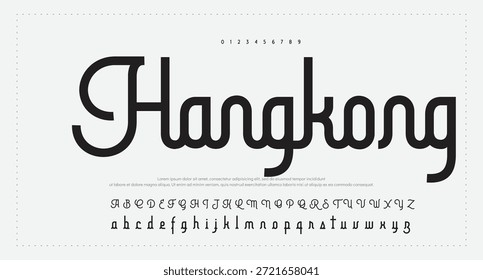 Tipografía elegante del alfabeto de la fuente del script 