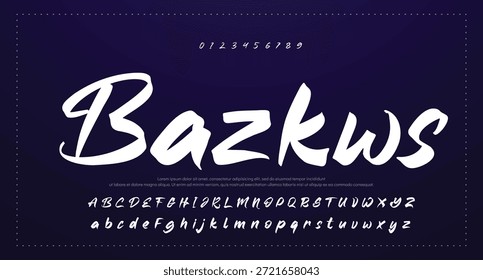 Tipografía elegante del alfabeto de la fuente del script 