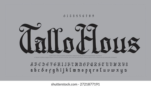 Tipografía elegante del alfabeto de la fuente del script 