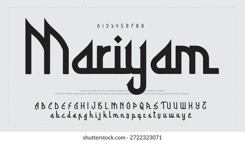 Tipografía elegante del alfabeto de la fuente del script 