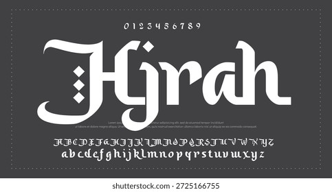 Tipografía elegante del alfabeto de la fuente del script 