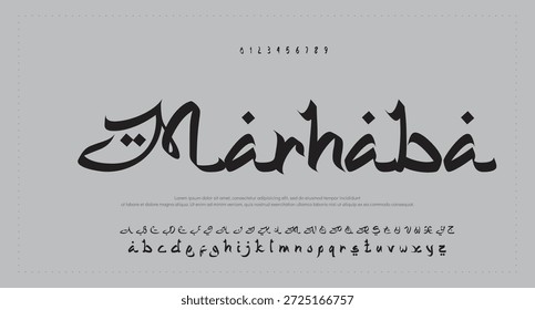 Tipografía elegante del alfabeto de la fuente del script 