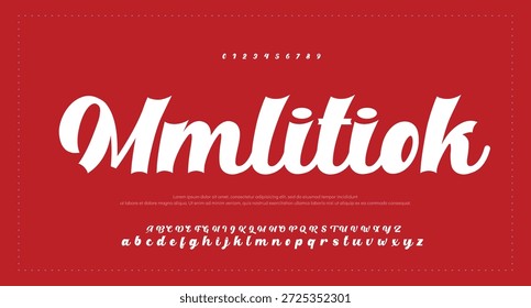 Tipografía elegante del alfabeto de la fuente del script 