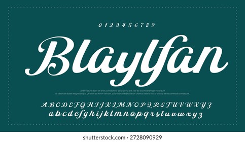 Tipografía elegante del alfabeto de la fuente del script 