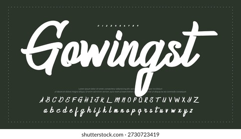 
Tipografía elegante del alfabeto de la fuente del script 