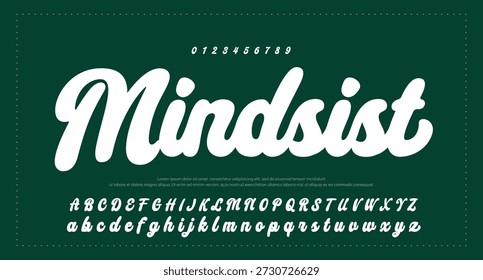 
Tipografía elegante del alfabeto de la fuente del guion. Signature Font Calligraphy Logotype Script Brush Tipo de fuente Letras de fuentes escritas a mano  