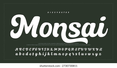Tipografía elegante del alfabeto de la fuente del script 