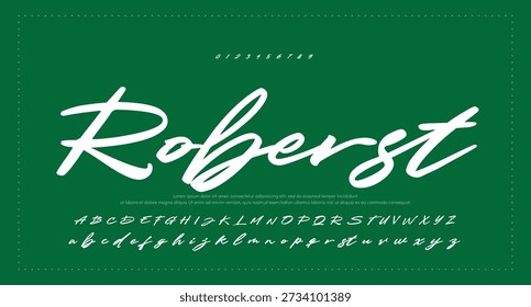 
Tipografía elegante del alfabeto de la fuente del script 