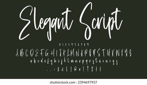 Elegant script font Best Alphabet Alphabet Brush Script Logotype Font lettering handwritten