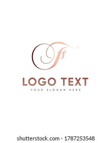 Eine elegante Schrift vom Typ F Logo-Vorlage, Vektorlogo für die Unternehmens- und Unternehmensidentität 